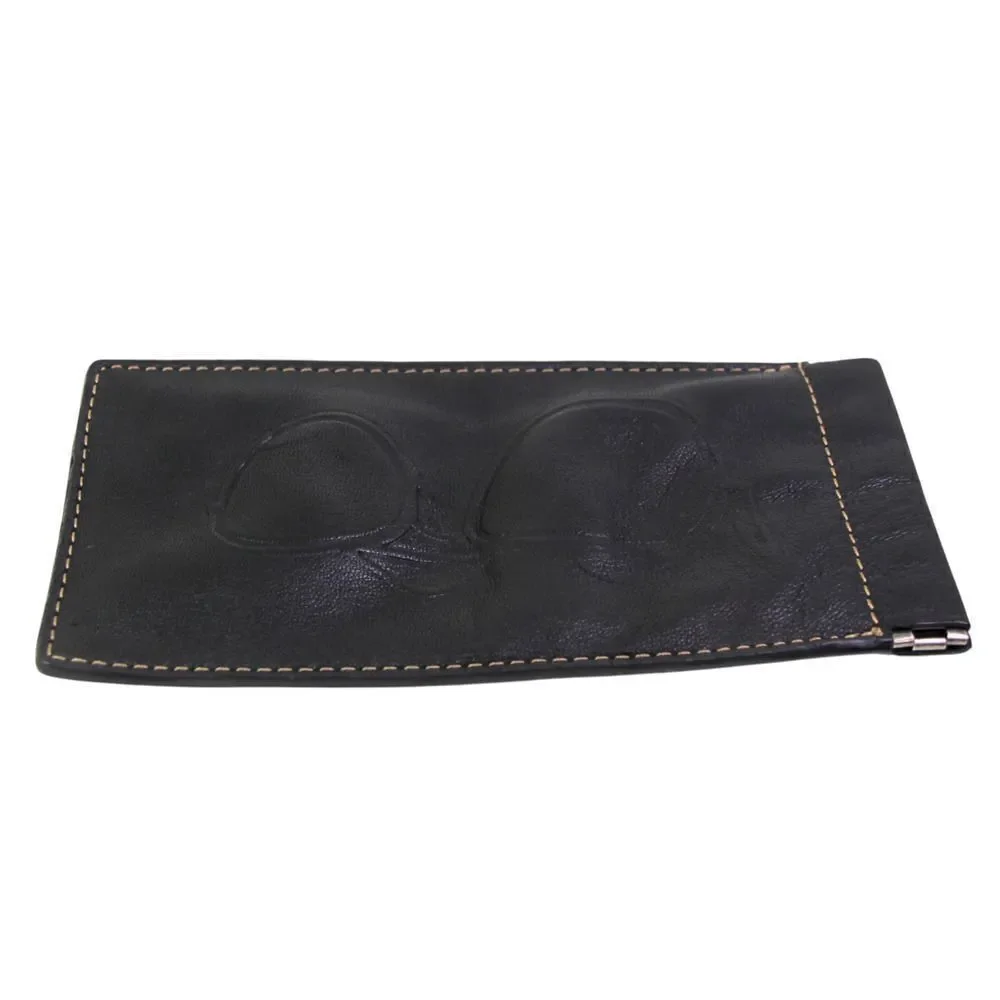 Fossil BLACK GENUINE LEATHER GLASSES SUNGLASSES CASE Sz 7"x3.5" - Picture 6 of 9